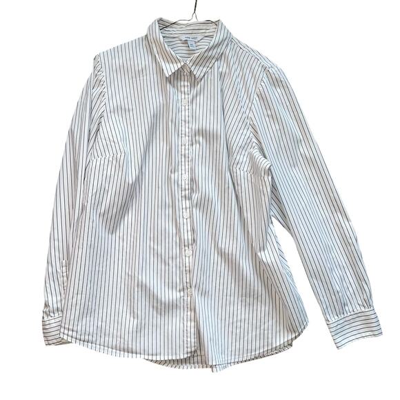 Nine West Long Sleeve Structured Button Down Shirt - Size XXL ** - Picture 2 of 7